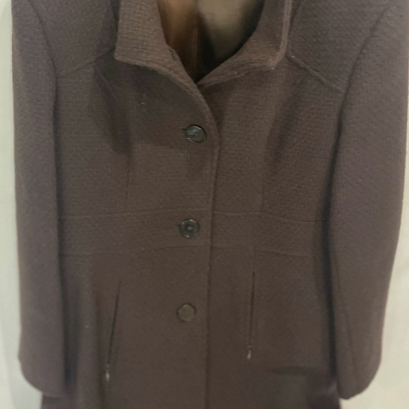 Marc New York Virgin Wool Textured/Patch Long PeaCoat Size 12 RARE - Picture 4 of 16